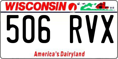 WI license plate 506RVX