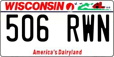 WI license plate 506RWN