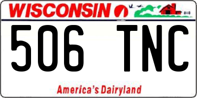 WI license plate 506TNC