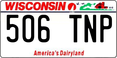 WI license plate 506TNP