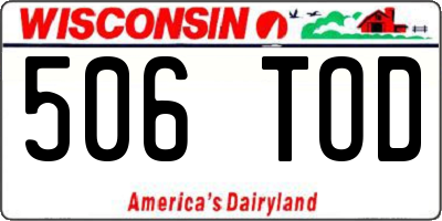 WI license plate 506TOD