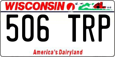 WI license plate 506TRP