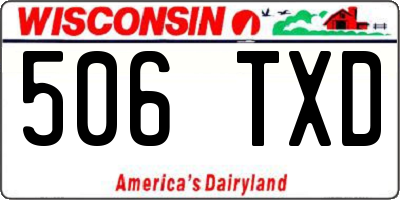 WI license plate 506TXD