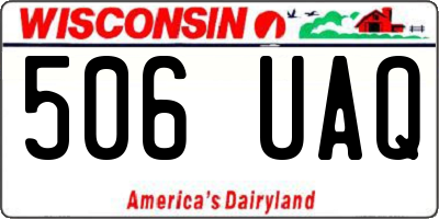 WI license plate 506UAQ