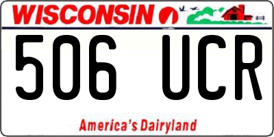 WI license plate 506UCR