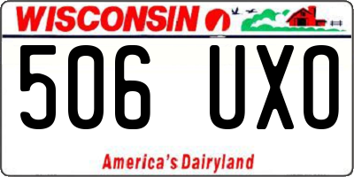 WI license plate 506UXO
