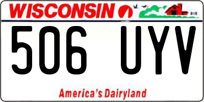 WI license plate 506UYV