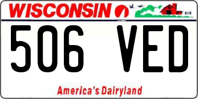 WI license plate 506VED