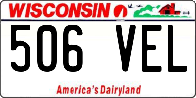 WI license plate 506VEL