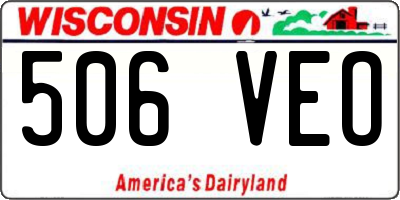 WI license plate 506VEO