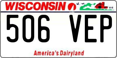WI license plate 506VEP