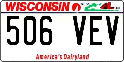 WI license plate 506VEV