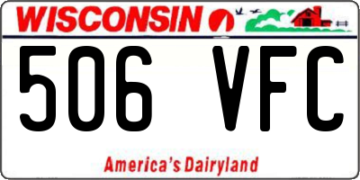 WI license plate 506VFC
