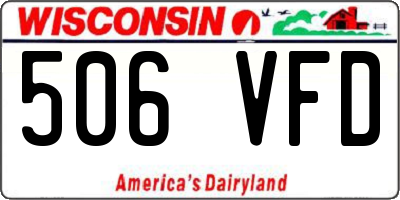 WI license plate 506VFD