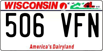 WI license plate 506VFN