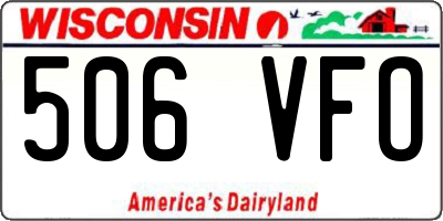 WI license plate 506VFO