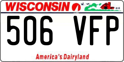 WI license plate 506VFP