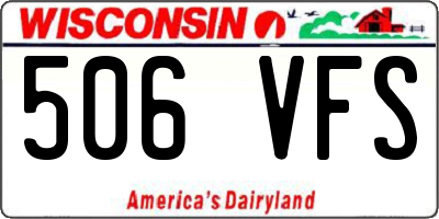 WI license plate 506VFS