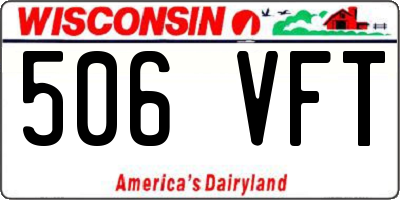 WI license plate 506VFT