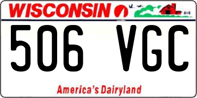 WI license plate 506VGC