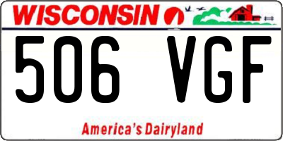 WI license plate 506VGF