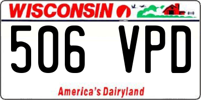 WI license plate 506VPD