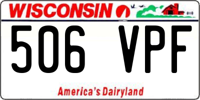WI license plate 506VPF
