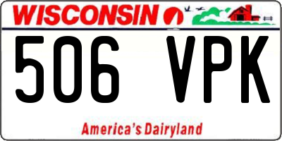 WI license plate 506VPK