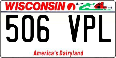 WI license plate 506VPL