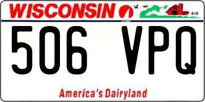 WI license plate 506VPQ