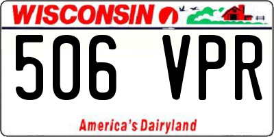 WI license plate 506VPR