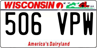 WI license plate 506VPW