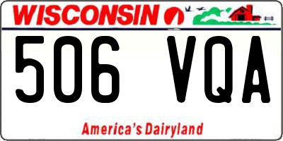 WI license plate 506VQA