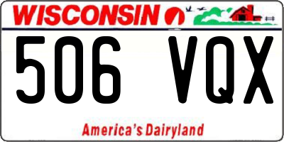 WI license plate 506VQX