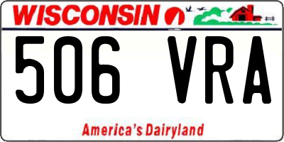 WI license plate 506VRA