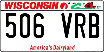 WI license plate 506VRB