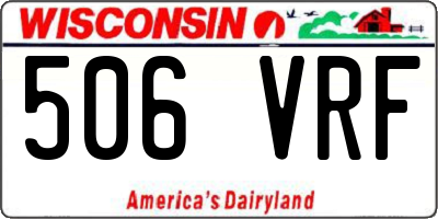 WI license plate 506VRF