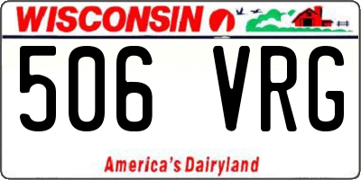 WI license plate 506VRG