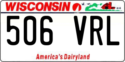 WI license plate 506VRL