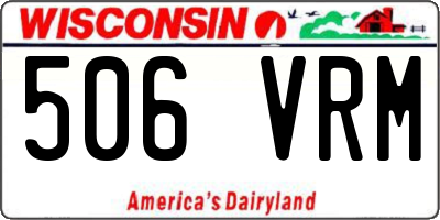 WI license plate 506VRM