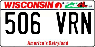 WI license plate 506VRN