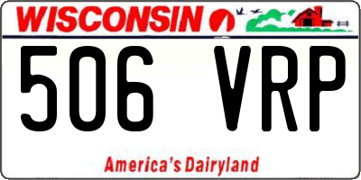WI license plate 506VRP