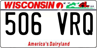 WI license plate 506VRQ