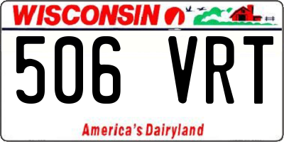 WI license plate 506VRT