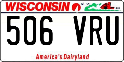 WI license plate 506VRU