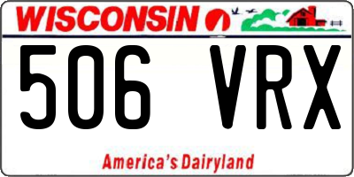 WI license plate 506VRX