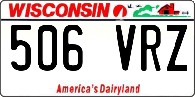 WI license plate 506VRZ