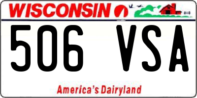 WI license plate 506VSA