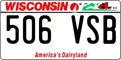 WI license plate 506VSB