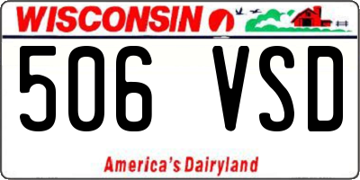 WI license plate 506VSD
